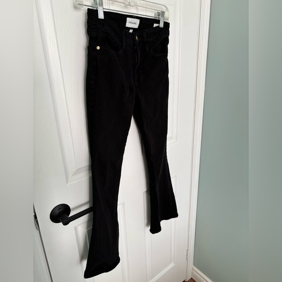 FRAME Le Crop Mini Boot Jeans Size 24 Black - Picture 6 of 8